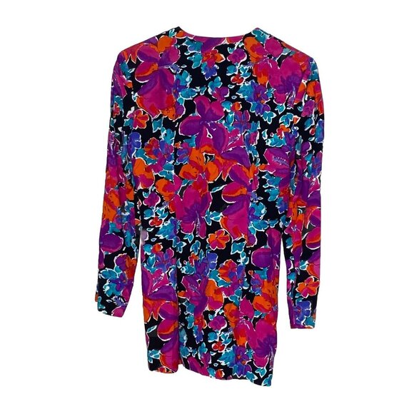 Vintage Retro All That Jazz Women’s Blazer 1 Button Floral Sz 9/10 Made In USA - Picture 2 of 9